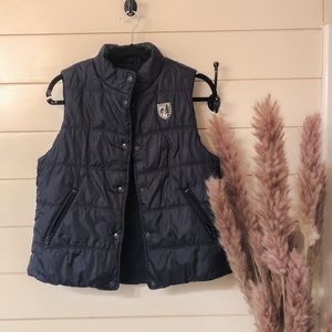 Navy puffer vest